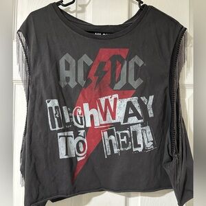 AC/DC crop shirt